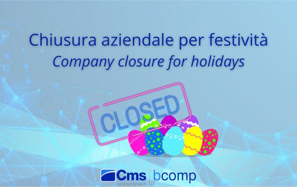 During the festive season of Easter, C.M.S. Nordest wants to ensure all valued customers are aware of our schedule.
