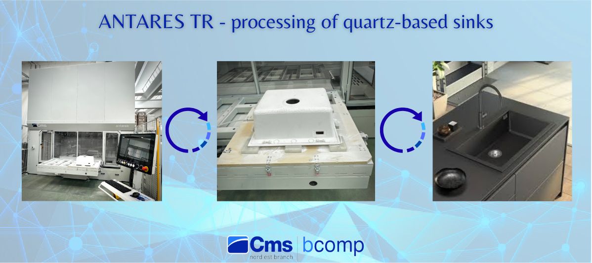 Antares TR is the machining centre of choice for the kitchen sector and the machining of quartz worktops.